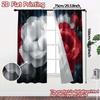 2D FLAT PRINTING 2pcs Curtains (Without Rod) Floral Harmony Design Easter holiday curtains with digital printing Versatile