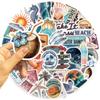 50Pcs Summer Aesthetic Stickers Creative Decoration Mobile Phone Case Notebook Water Cup Waterproof Graffiti Skateboard Toy Gift
