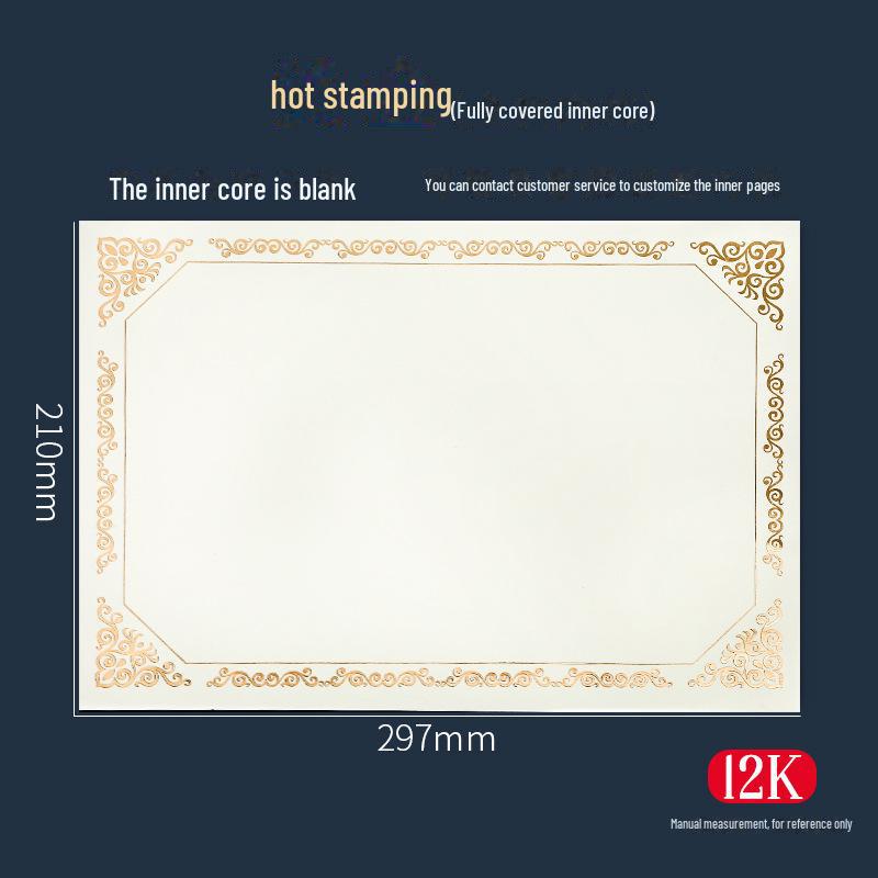 

Персонализированный трехстворчатый сертификат конференции с горячим тиснением