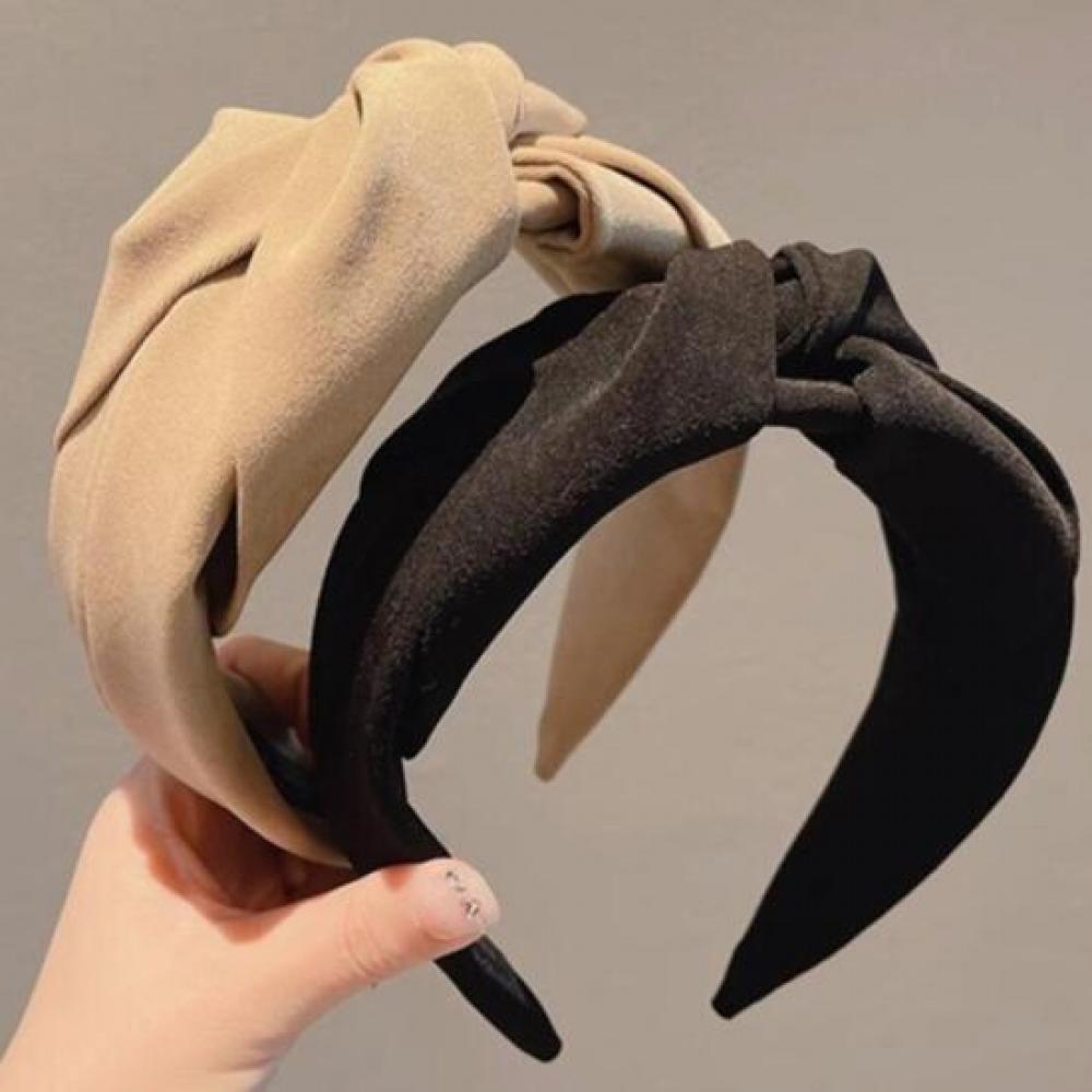 New Arrivals Open Run Party Look Twist Black Hairband Ribbon