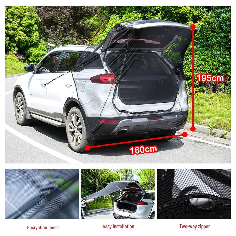 

Car Tailgate Mosquito Net for Outdoor Camping: Self-Driving Tour Insect Protection & Ventilation In Stock