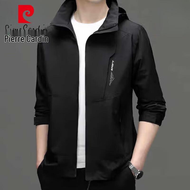 

Pierre Cardin Men s Autumn Hooded Spliced Jacket 5XL