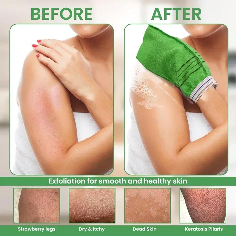 NUOVO Panno Esfoliante Massaggio Corpo Asciugamano Doccia Esfoliante Asciugamano da Bagno SPA Portatile Spazzola a Grana Peeling Guanti Pelle Morta Adulti
