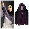 Hand-Painted Gradient Wide-Edge Rayon Scarf and Shawl