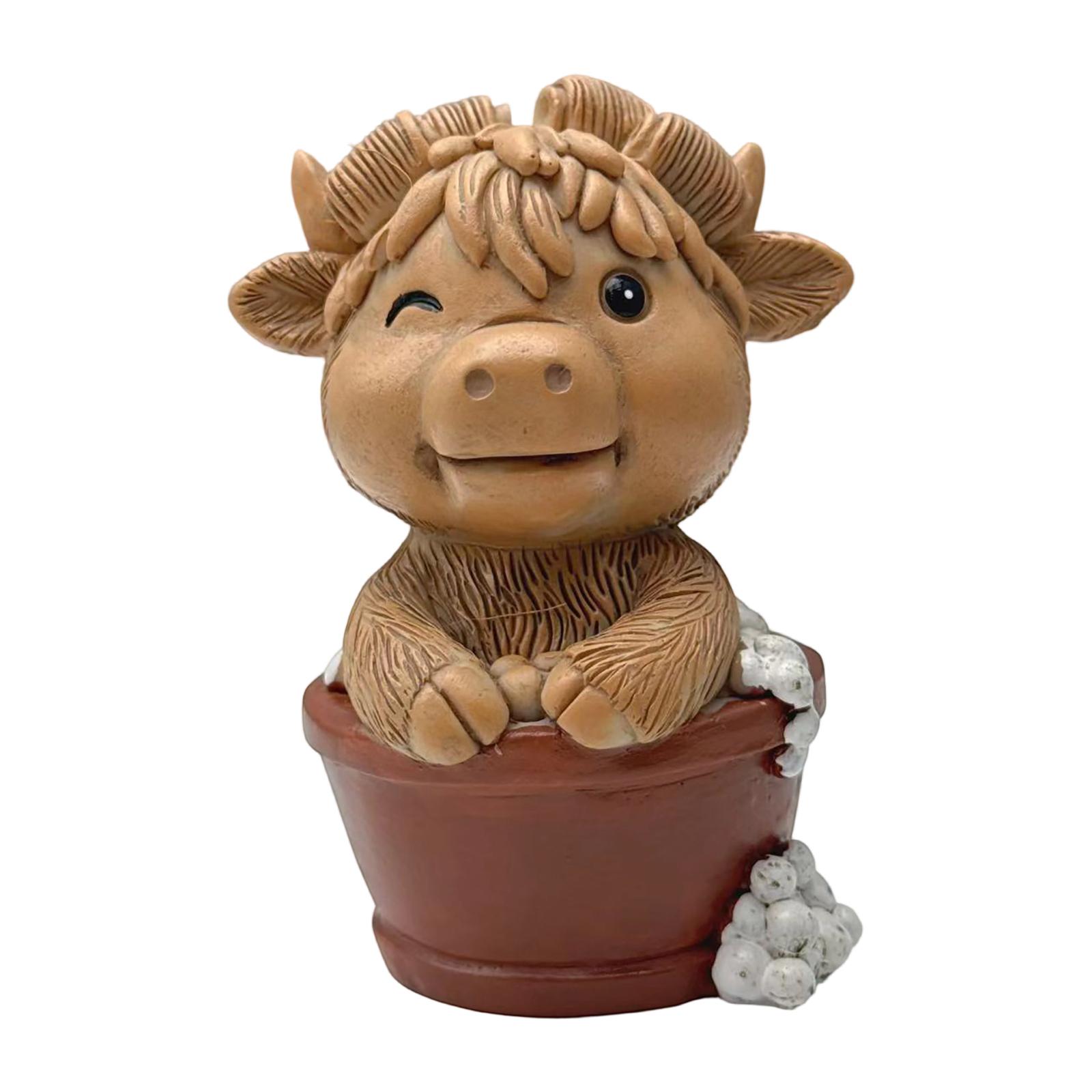 

Yak Ornament Resin Crafts Ornaments Home Garden Desktop Decoration Gift One Size