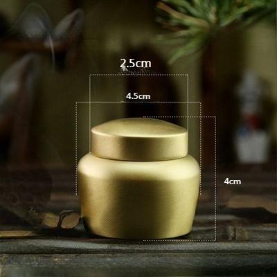 

Antique Style Pure Copper Mini Incense Powder Jar/Storing Incense Powder Religious Supplies Indoor Air Purification Products