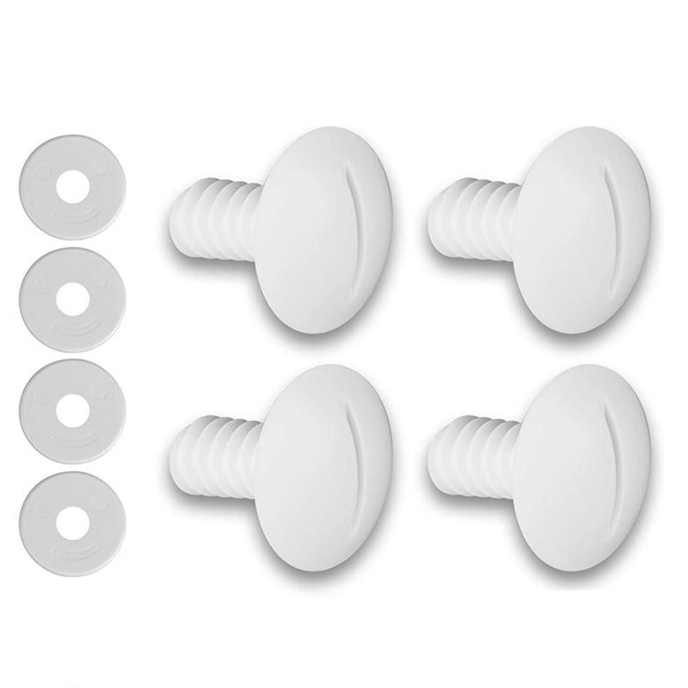 ABS And PC Plastic Construction Pool Cleaner Wheel Screw White Color Finish