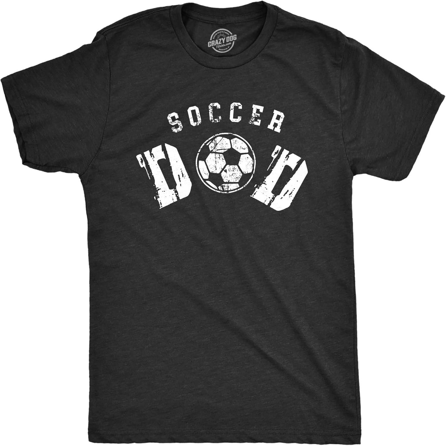 Mens Soccer Dad T Shirt Funny Cool Soccer Ball Graphic Tee for Guys S разноцветный