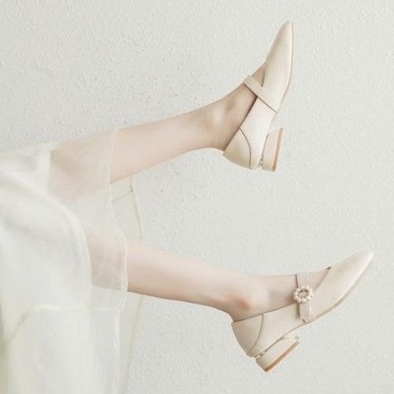 Scarpe da Donna Temperamento Moda 2026 Articolo Nuovo Autunno Scarpa Casual con Tacco Spesso da Donna Scarpe Mary Jane Versatili Semplici da Donna