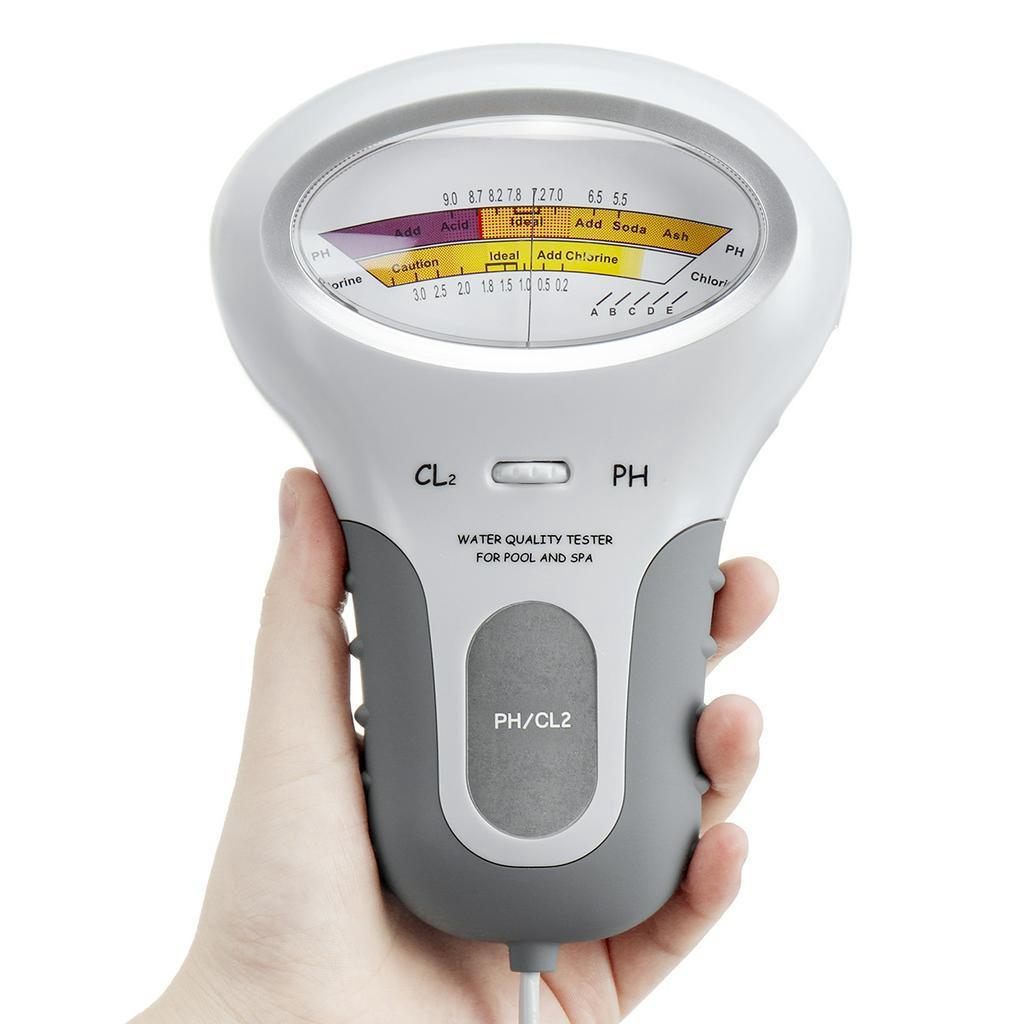 1Pcs Home PC-101 PH Meter CL2 Chlorine Water Quality Tester Portable Swimming Pool Spa Aquarium PH Test Monitor White 2 Styles