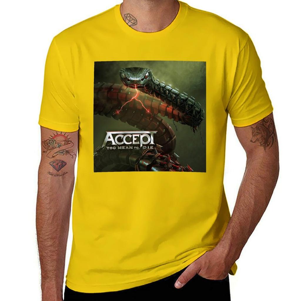 Accept Band T-Shirt Geschenke für Freund Vintage Grafik T-Shirt Baumwolle Herren T-Shirts Herrenmode