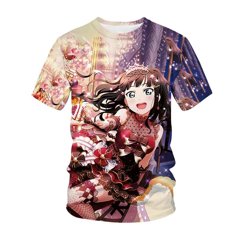 apanese Anime Love Live Tees 3D Print T-shirt Cosplay men Oversized T Shirt Streetwear Tees Harajuku Y2k Women Clothing