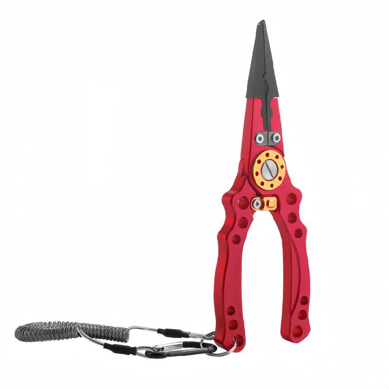 

Lightweight Portable Aluminum Alloy Multi-functional Fishing Lure Pliers червоний