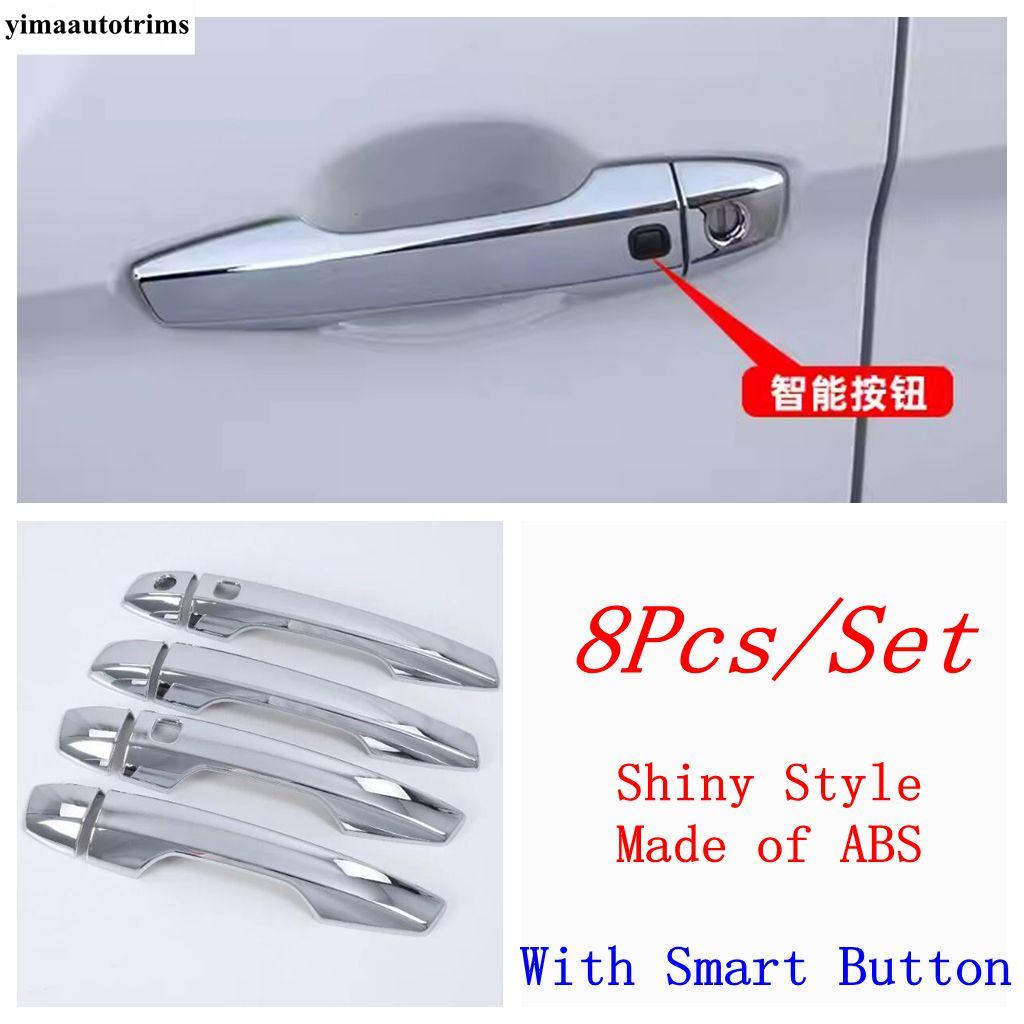 Car Outer Door Handle Bowl Protection Cover Trim For Mitsubishi Eclipse Cross 2018 -  ABS Chrome / Carbon Fiber Accessories Door Handle - A