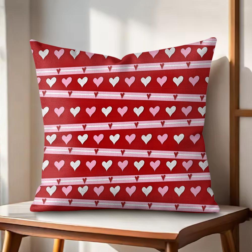 

Valentines Day Cushion Cover Natural Linen Organic Fabric DoubleSided Printing Couch Pillow Covers Home Decor 30x30cm
