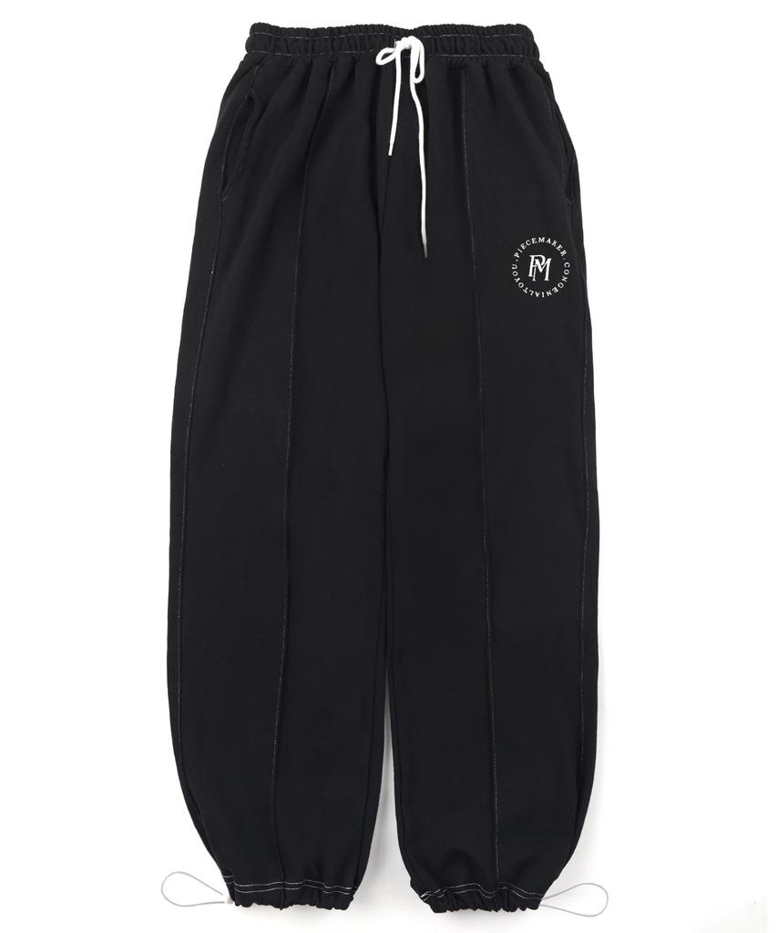PEACE MAKER Stitch Circle Logo Sweat Pants (Black)