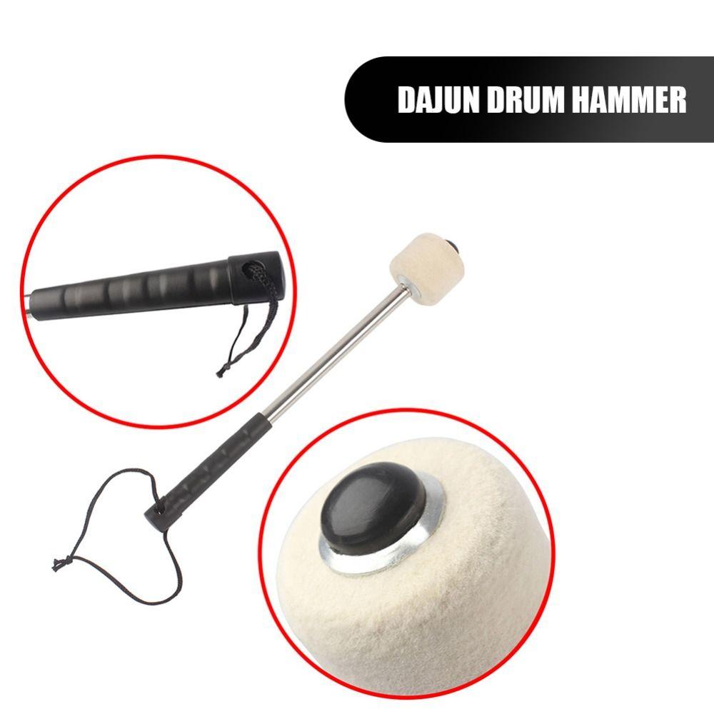 1Pc Stainless Steel Bass Drum Mallet Hanging Rope Instrument Sticks  Musical Instrument