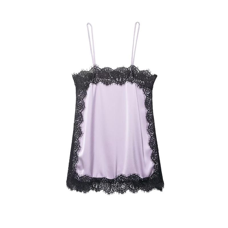 European and American Silk Satin Lace Top and Skirt - Autumn Collection