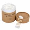200Pcs Boxed Carton Disposable Double-End Pointed And Round Design Wood Disinfect Makeup Removal Cotton Sticks