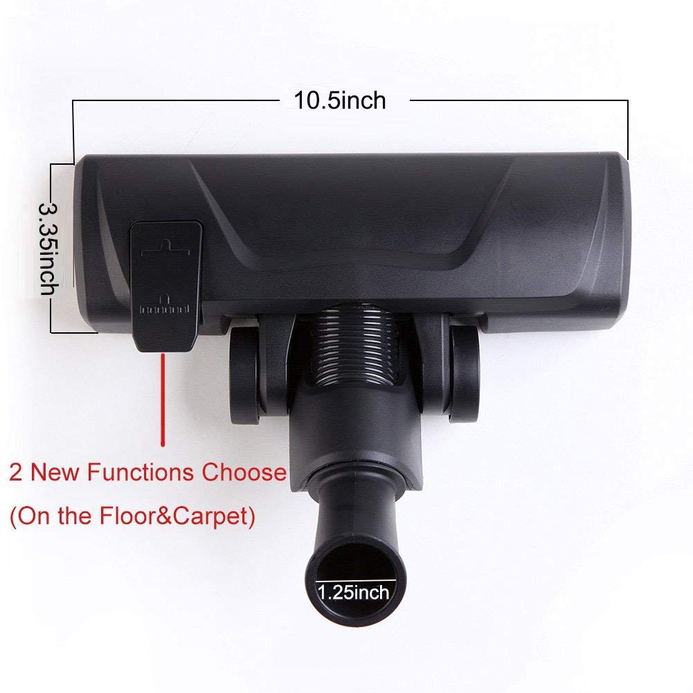 EZ SPARES Vacuum Cleaner Universal Floor Brush 32mm Floor Carpet Vacuum Cleaner Attachment Parts, Head, (1.25") Compatible, & Switchable,