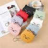 PU Leather Cat Shape Makeup Bag with Makeup Mirror Mini Storage Bag Ins Pu Cosmetic Bag  Student