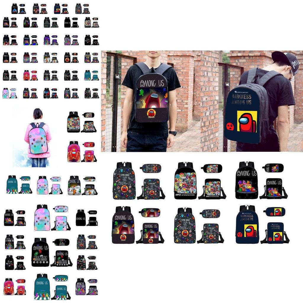 Among Us Backpack Set For Kids Stylish And Practical 3-piece School Accessory Bundle