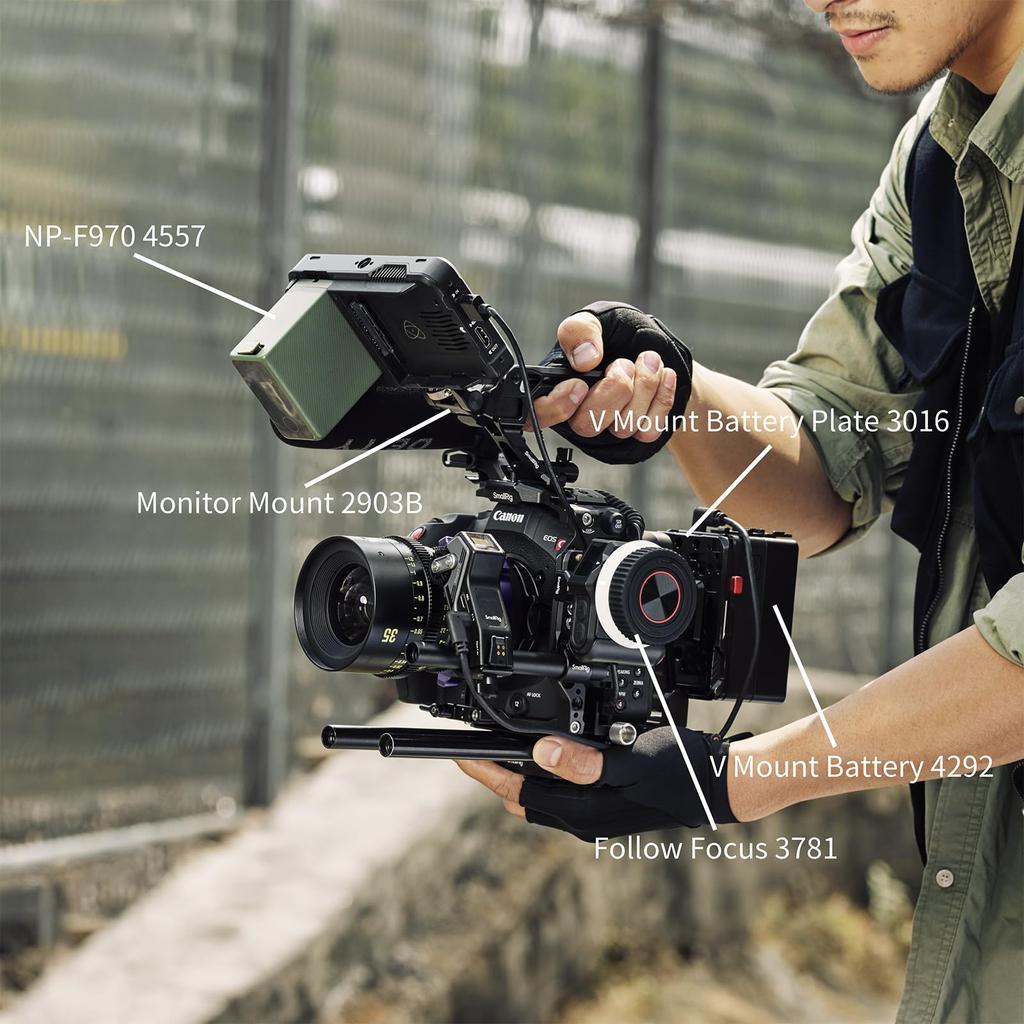 SMALLRIG C80 Cage Top Side Bottom NATO Lens Adapter Support Kit Plate, Plates, Plate, Rail, (5136)