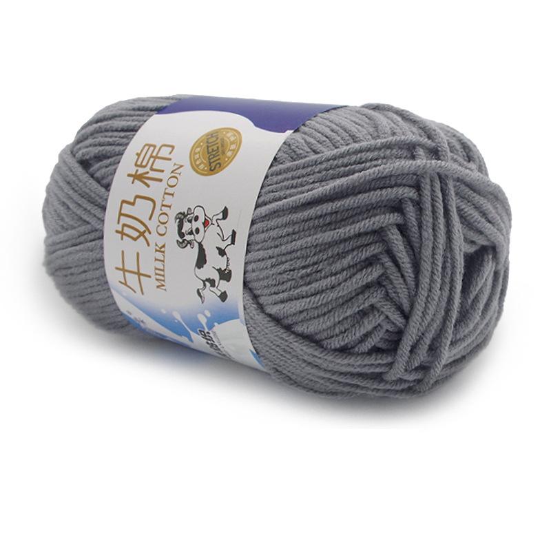 1Pc 50g Crocheting Milk Cotton Yarn Hand Knitting Sweater Blanket Hat Threads Crochet Amigurumi Bag Line 95m