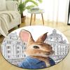 1pc Peter Rabbit2 Design Printed Area Round Carpet for Bedroom Living Room Home Decor Rugs Mat Non Slip Mat Rug for Bedside