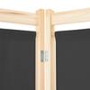 6 Panel Room Divider Gray 240 X 170 X 4 Cm Fabric