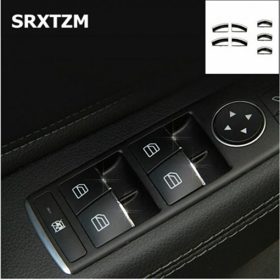 ABS silver Car Door Lift Button decoration For Mercedes Benz A B CLA GLA Class