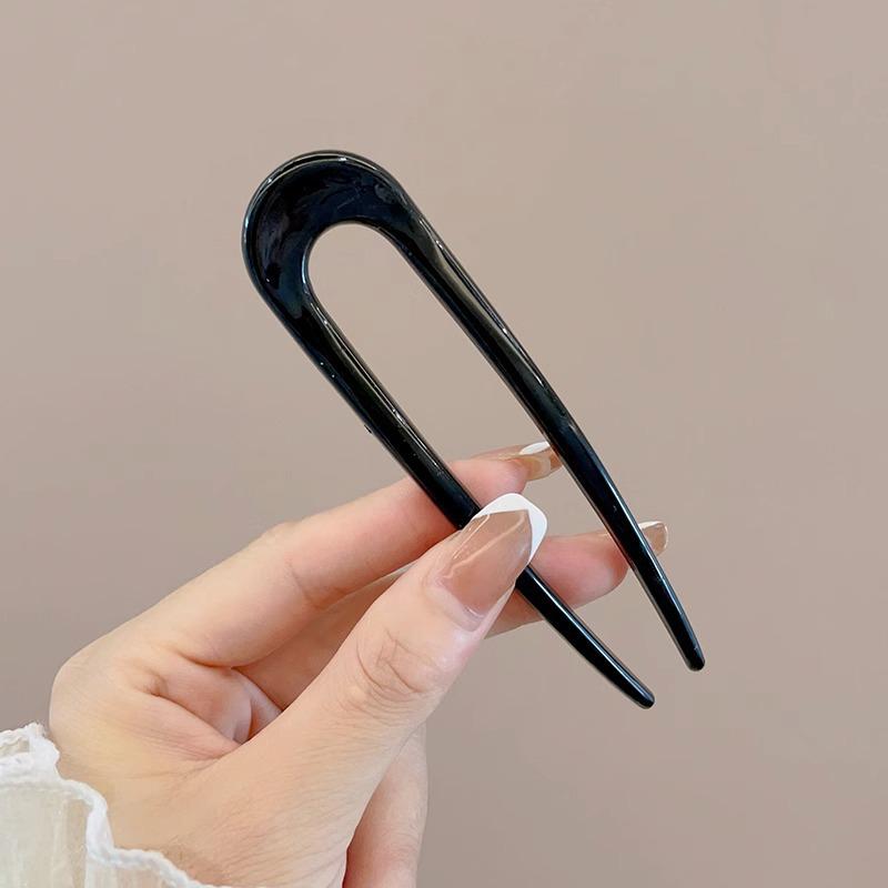 Elegant U-Shaped Chinese Hairpin: Women's Bun Tool, Decorative Insert Comb, Premium Hair Accessory