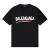 Balenciaga reine Baumwolle bedruckt Rundhals Kurzarm Schwarz 343