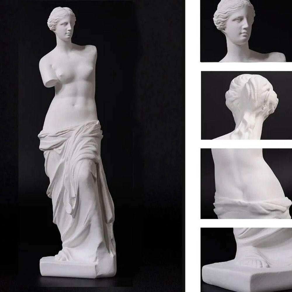 Resin Artwork Sketch Plaster Vintage Art Figurine Home Decor Broken Arm Venus Statue Wine Cabinet