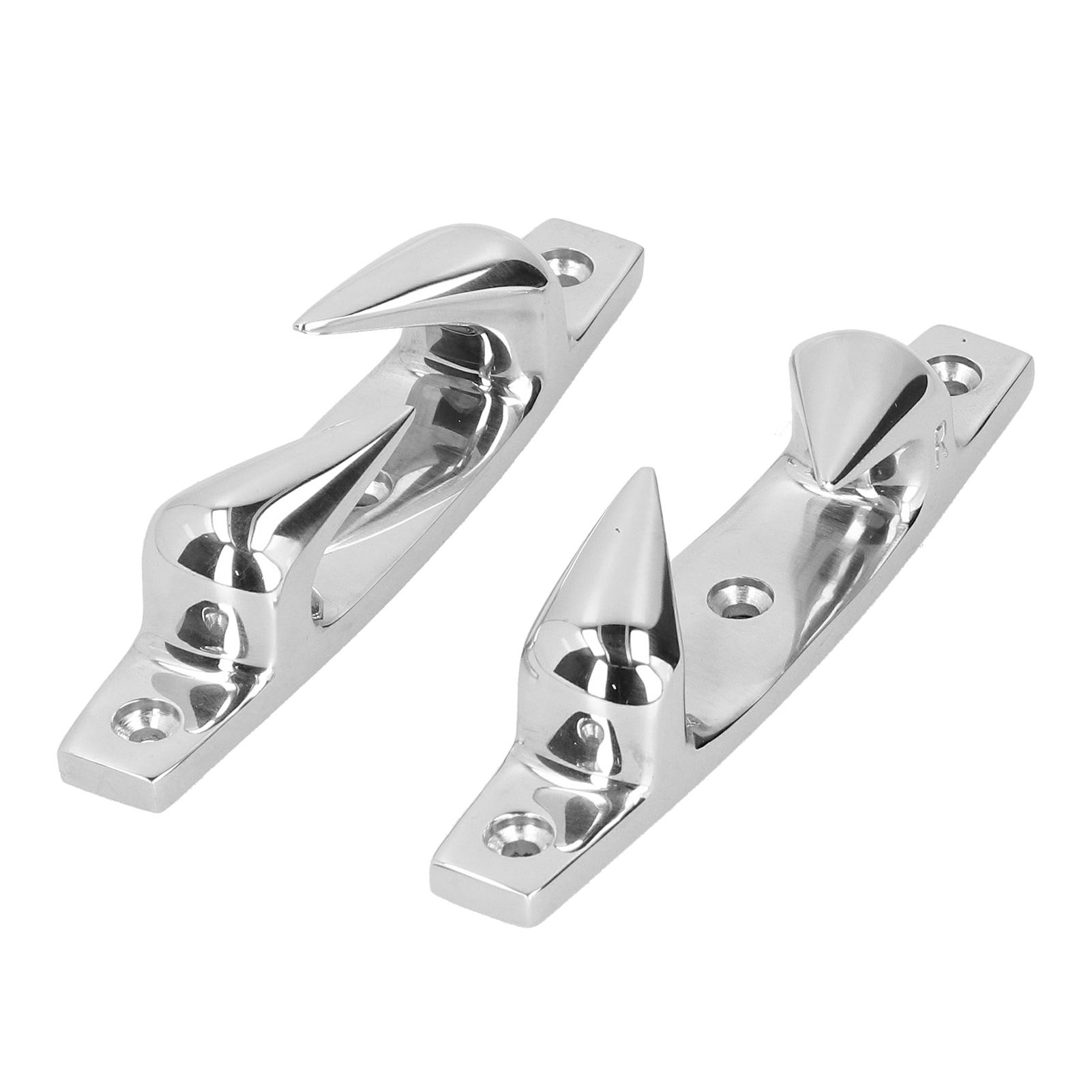 

2pcs 4.69in Anchoring Mooring Cleats Left Right 316 Stainless Steel Fair for Marine Boat Yacht