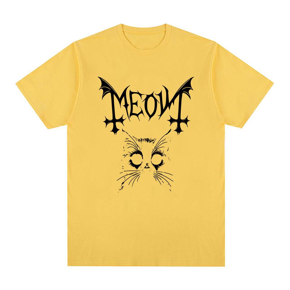 Meowl Cat Owl Funny Meme Brainrot Tshirts Mens Clothing Fashion Harajuku Short Sleeves Tees Cotton Summer T Shirts Streetwear