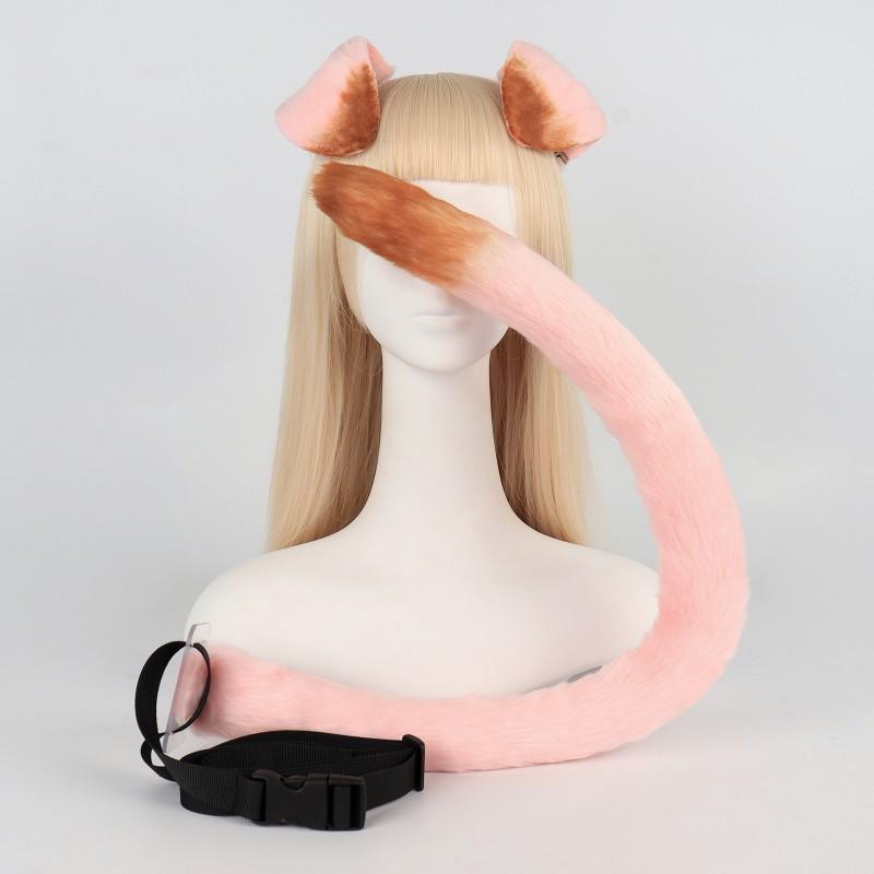Cosplay Cat Ear Headband Tail Set Game Character Costume Fluffy Faux Fur Accessory Anime Convention