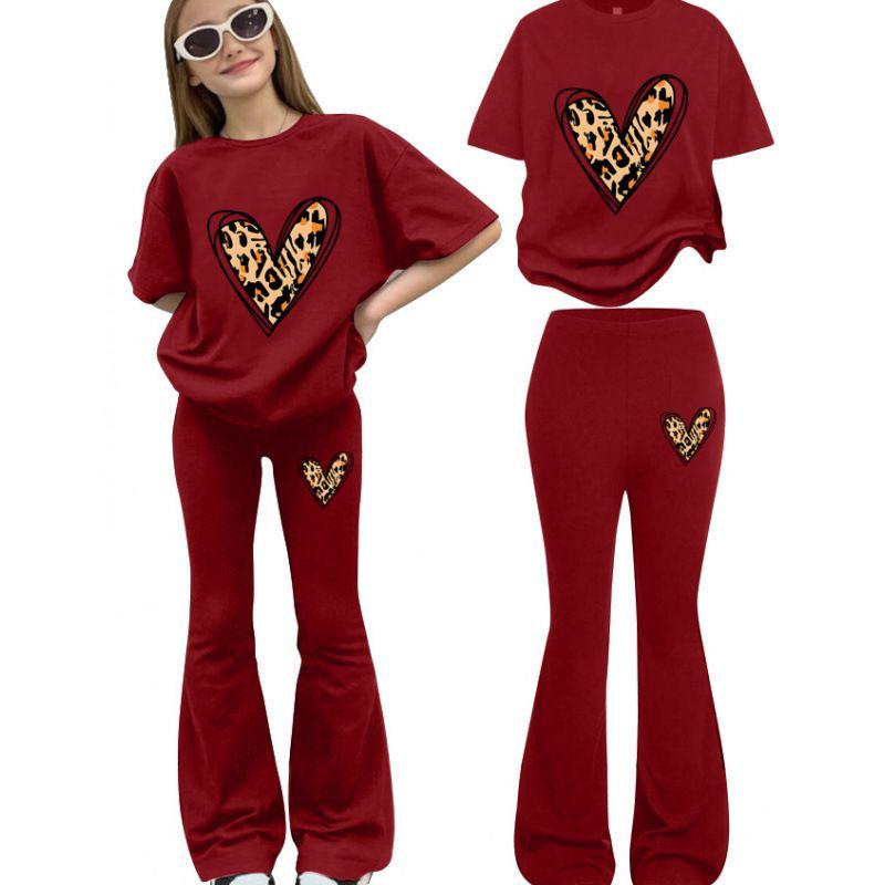 8-12 Jahre Kinder Mädchen T-Shirt und Hose Set Freizeitkleidung