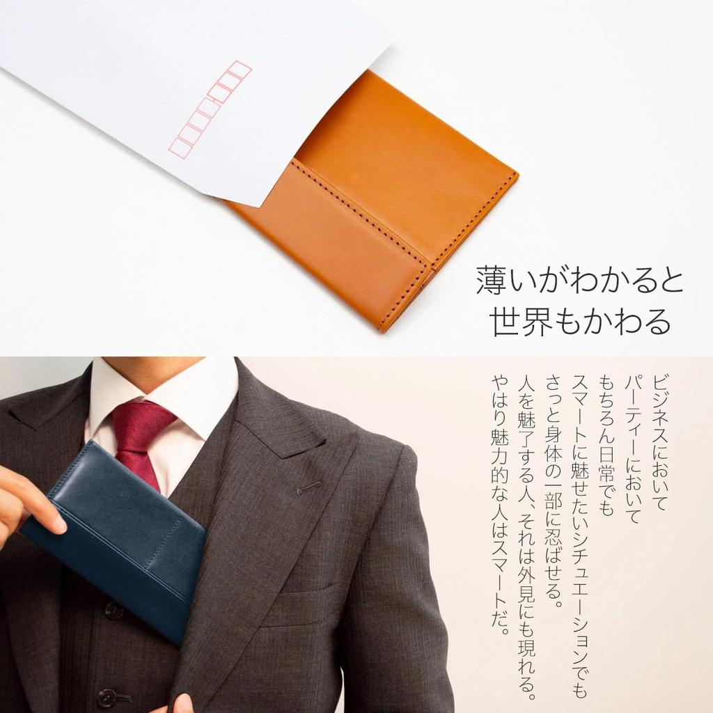 Carteira Fina Dom Teporna sem Moedas Feita de Carteira Longa Italiana Genuína com Porta-Cartões e Compartimento para Notas Royal para Homens e Mulheres Bolso, Couro, Estojo, Azul,