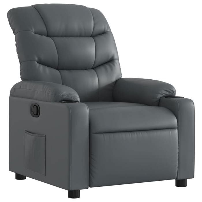 VidaXL Fauteuil Inclinable, Chaise avec Repose-pieds, Siège avec Dossier et Accoudoirs, Meuble de Salle de Séjour, Moderne, 374136