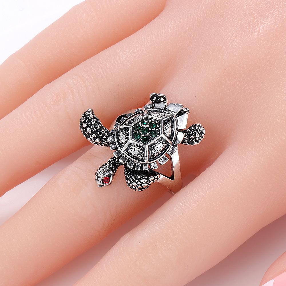 Little Turtle Ring European and American INS Style Turtle Ring Unisex Jewelry Ring
