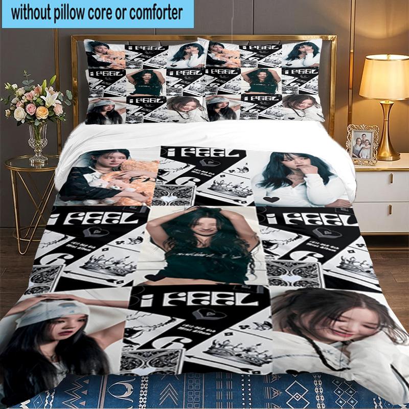 Kpop idle 3pcs Bedding Set,Including 1pc Duvet Cover And 2pcs Pillowcases Perfect Gift for Christmas,Ideal for Bedroom, Dormitory