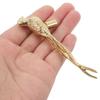 2pcs Brass Knobs Drawer Pulls Vintage Long Tailed Bird Cabinet Knobs for Kitchen Decorative Closet Door Handles for Home Decor