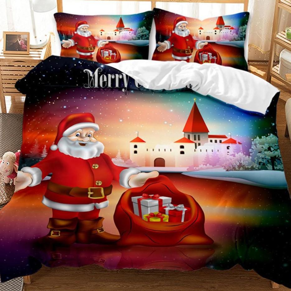 

Santa Claus Down Comforter Set Bedding Set 3-piece Coverlet Set 135*200cm