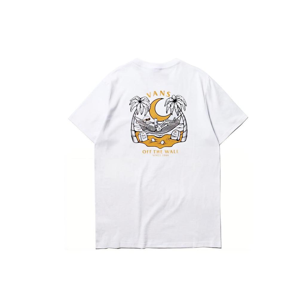 Vans Cartoon Print Crew Neck Short Sleeve T-Shirt Men Tops White VN0A4P59WHT