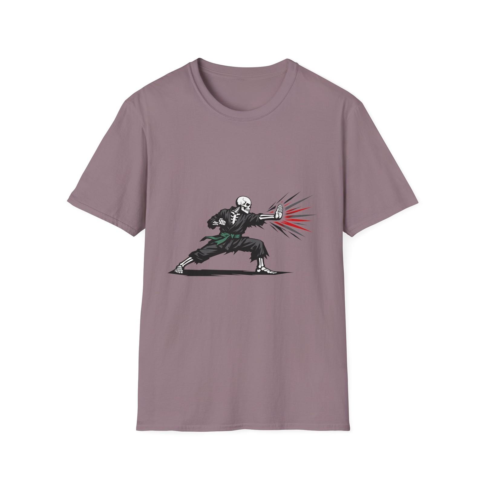 Unisex Softstyle T-Shirt Skeleton Martial Artist Palm Strike S разноцветный