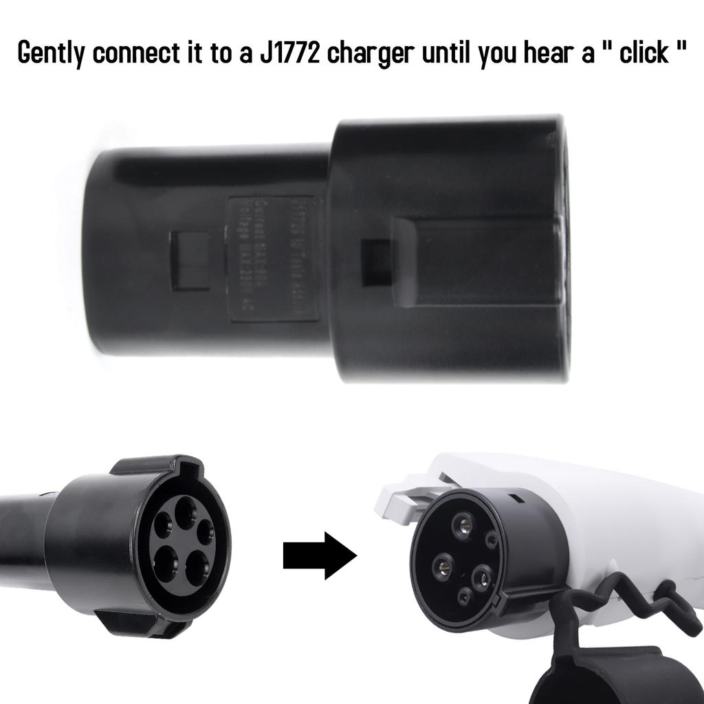 Adaptor de încărcare J1772 pentru Tesla Model 3/S/X/Y, 80 Amp / 240 V AC Compatibil cu SAE