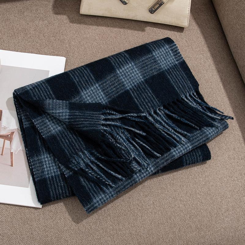

Wool Scarf Cream Sweet Wind Winter Warm Plaid Scarf Ins Korean Version Pink Plaid Scarf 30*180cm