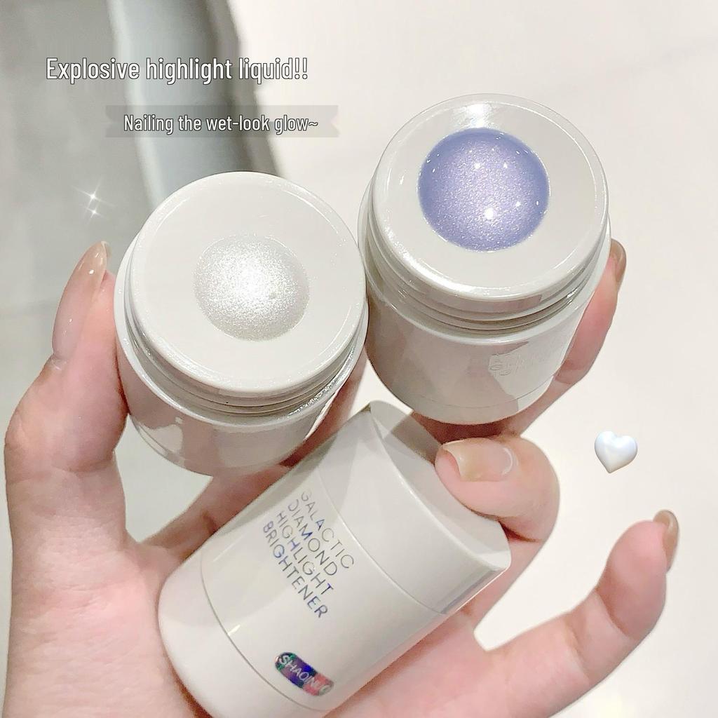 SHAQINUO Galaxy Diamond Liquid Highlighter: Shimmering Glitter for Face and Clavicle - Women's Beauty Essential.