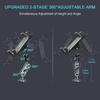 Car Phone Holder Aluminum Heavy Duty Drill Base Tablet Holder Car Mount Dashboard 360° Adjustable 2-Stage Stand for 5-15" iPad
